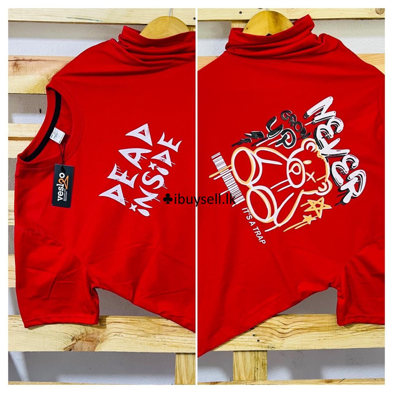 Double Side printed crew neck T Shirt for sell