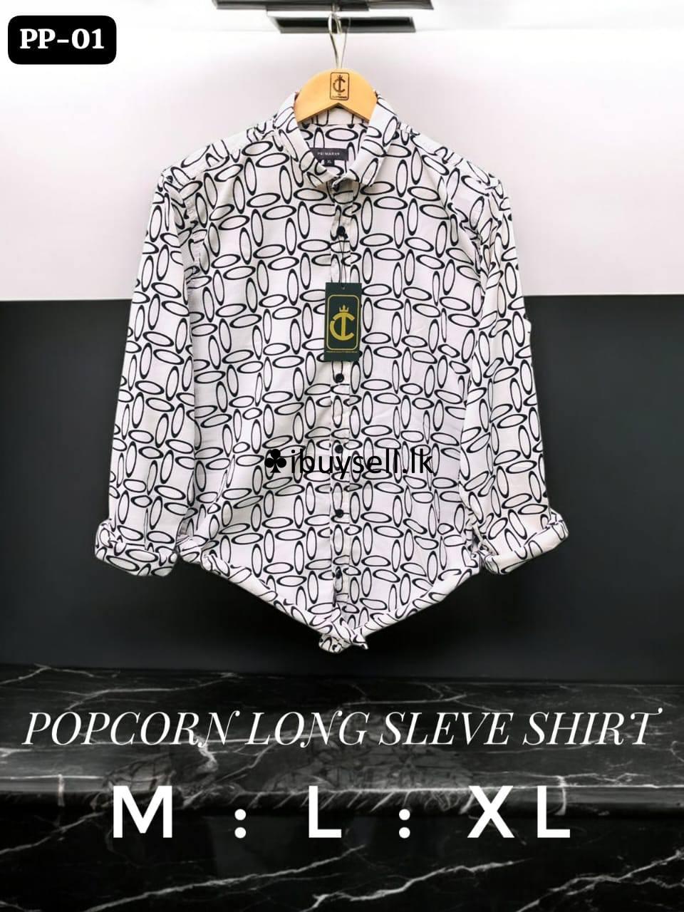 MENS LONG SLEVE POPCORN SHIRT