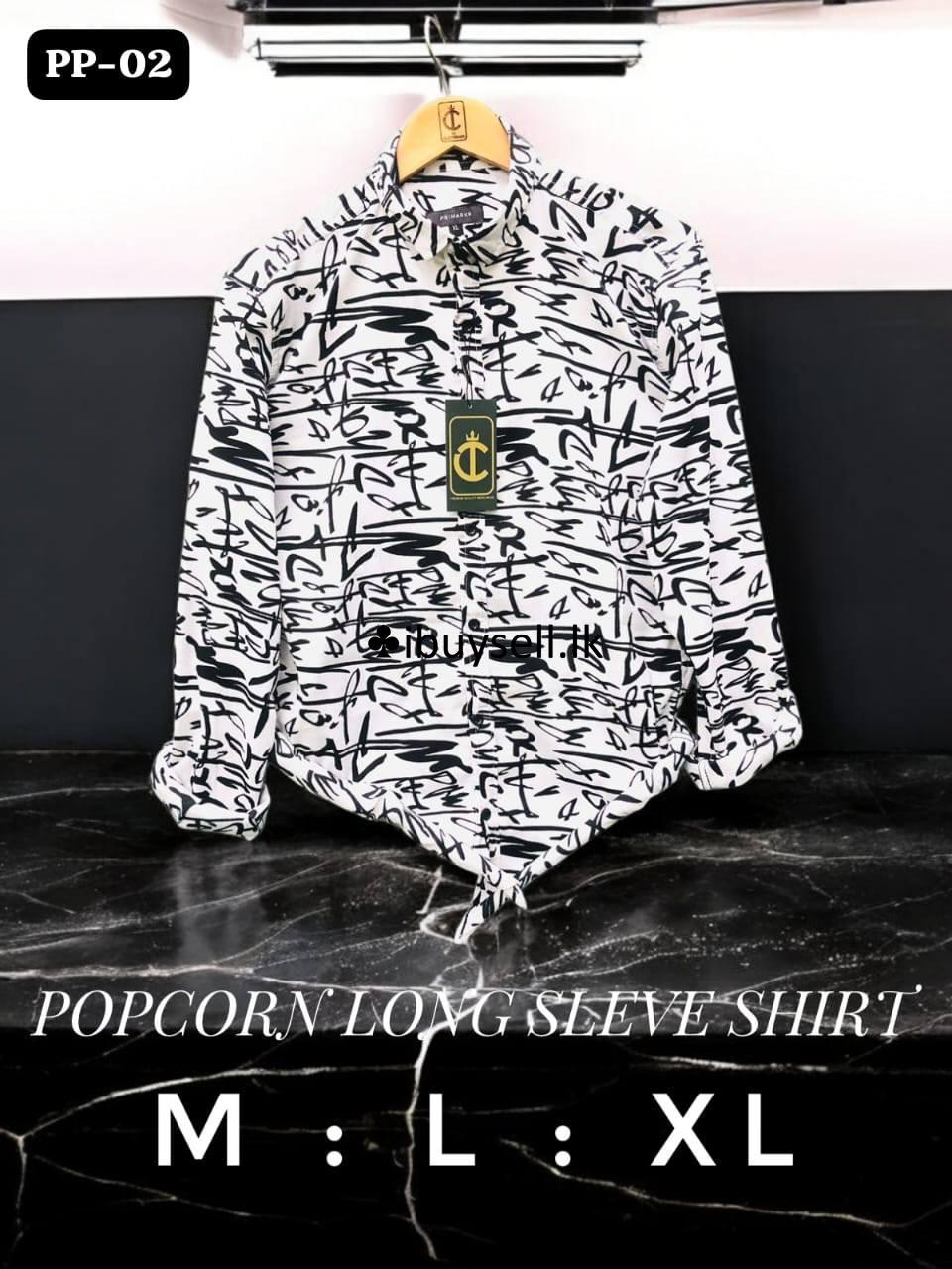 MENS LONG SLEVE POPCORN SHIRT