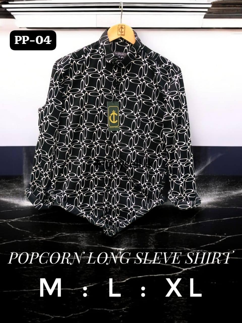 MENS LONG SLEVE POPCORN SHIRT