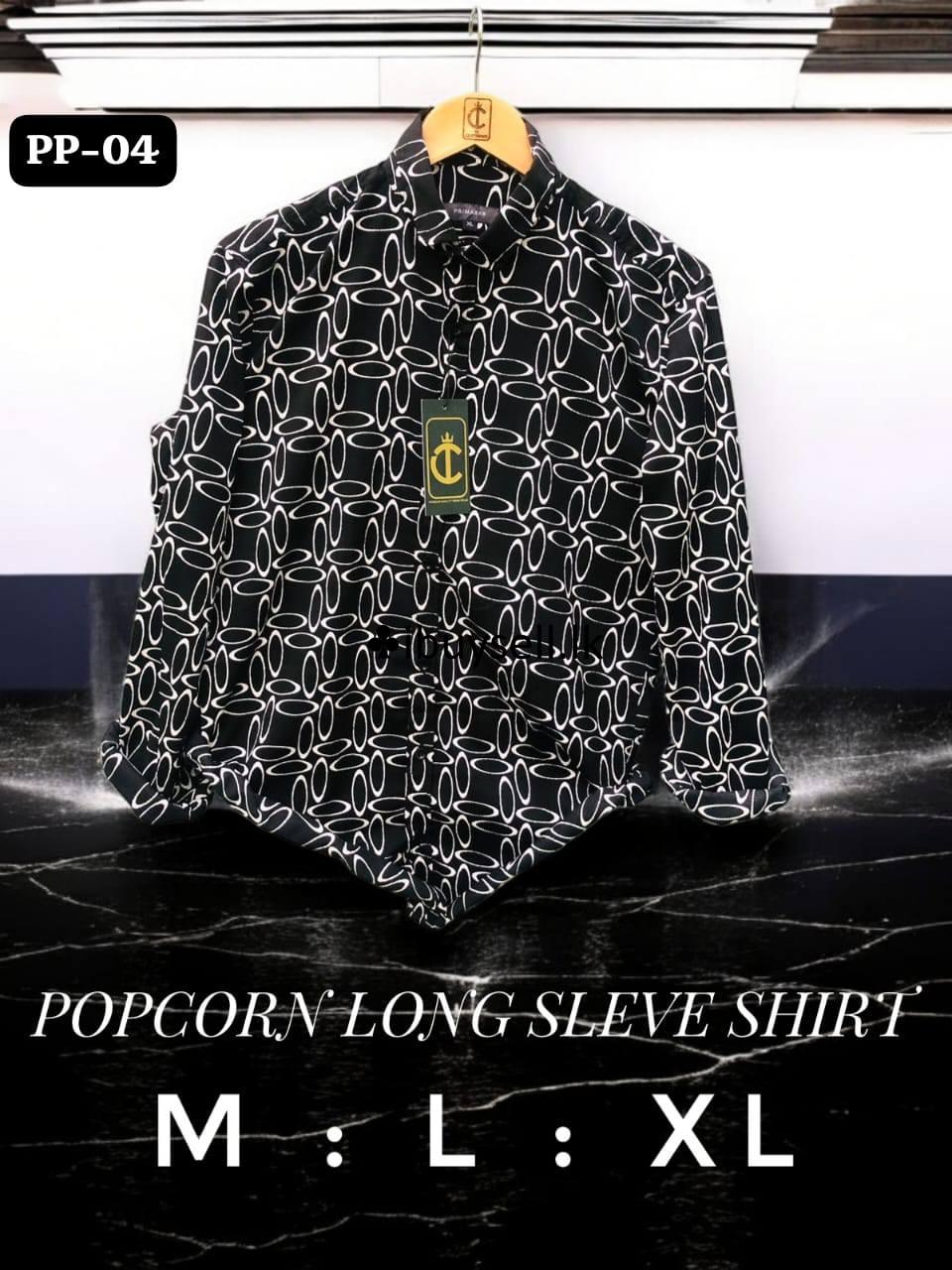 MENS LONG SLEVE POPCORN SHIRT