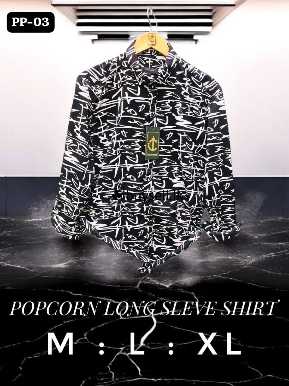 MENS LONG SLEVE POPCORN SHIRT